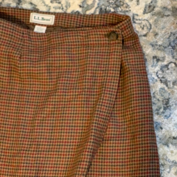 LL Bean Fall Plaid Skirt - Picture 3 of 4